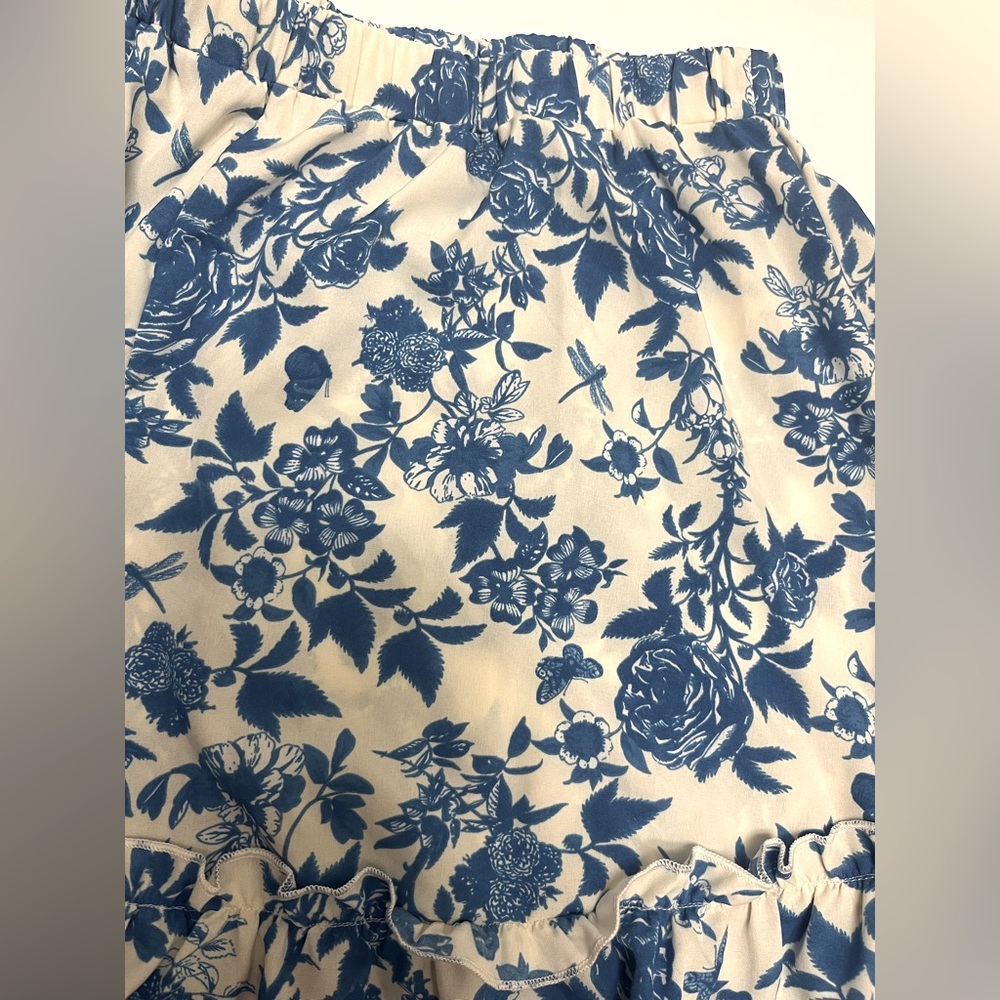โค๏ธ FREE with any purchase ๐๐ฝ Shein ๐๐ฉต Ruffle Hem Skirt Floral Pattern - Picture 6 of 15